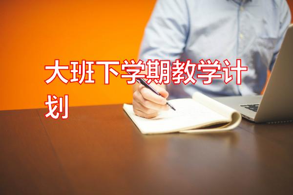 大班下学期教学计划专题范文