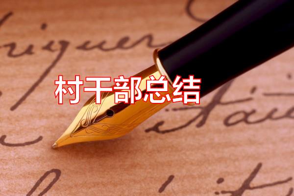 村干部总结专题范文