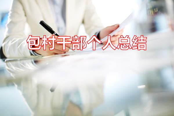 包村干部个人总结专题范文