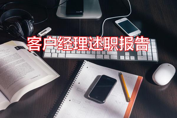 客户经理述职报告专题范文