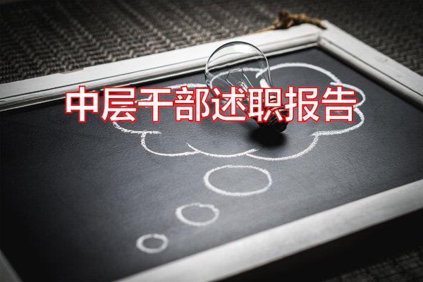 中层干部述职报告专题范文