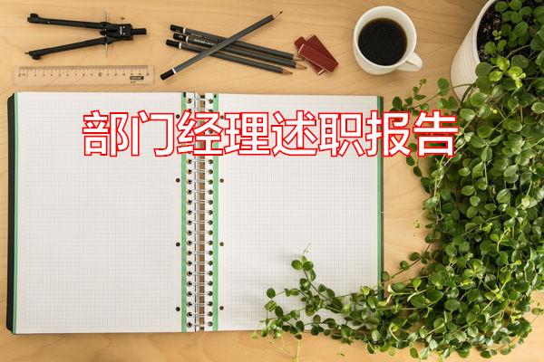 部门经理述职报告专题范文