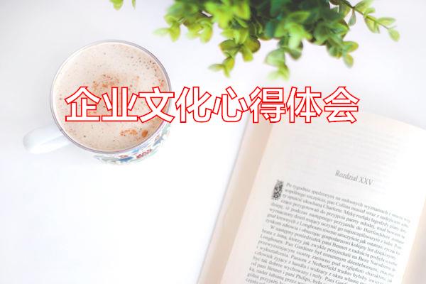企业文化心得体会专题范文