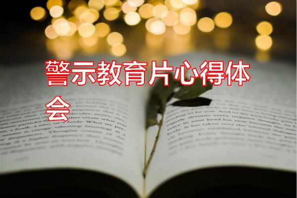 警示教育片心得体会专题范文
