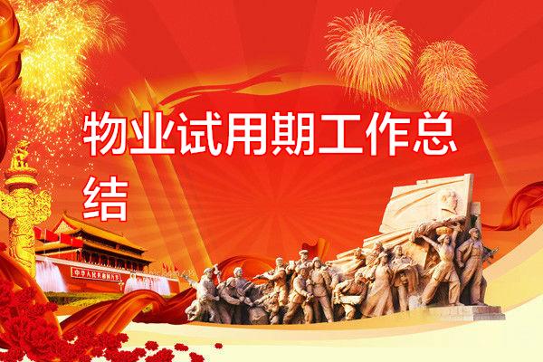 物业试用期工作总结专题范文