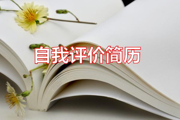 自我评价简历专题范文