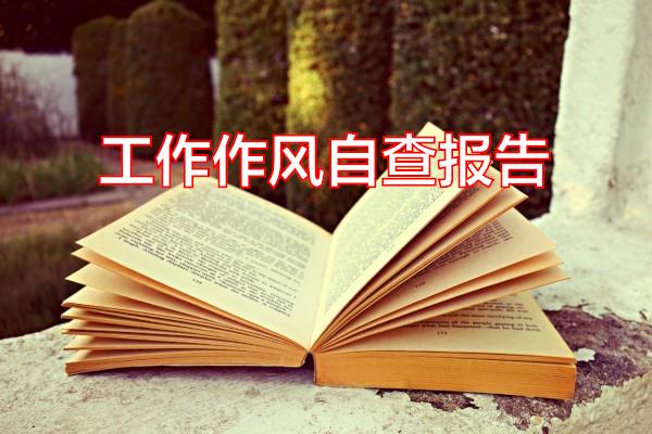 工作作风自查报告专题范文