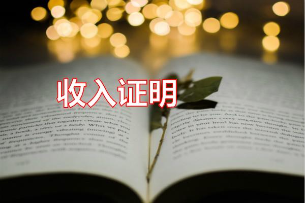 收入证明专题范文