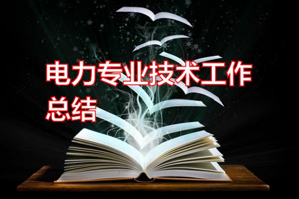 电力专业技术工作总结专题范文