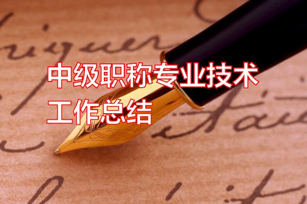 中级职称专业技术工作总结专题范文