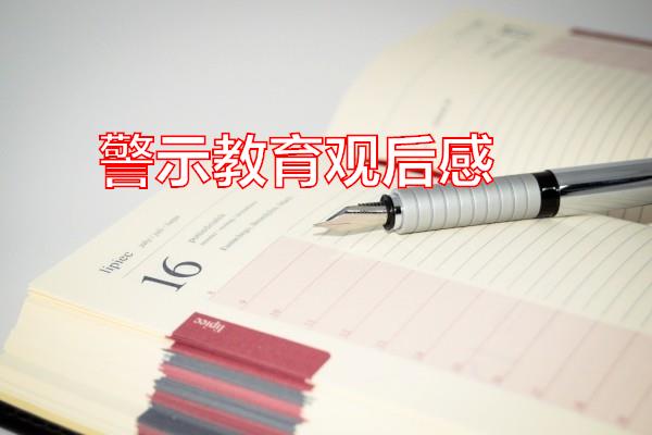 警示教育观后感专题范文