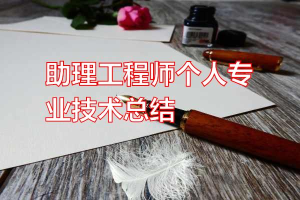 助理工程师个人专业技术总结专题范文