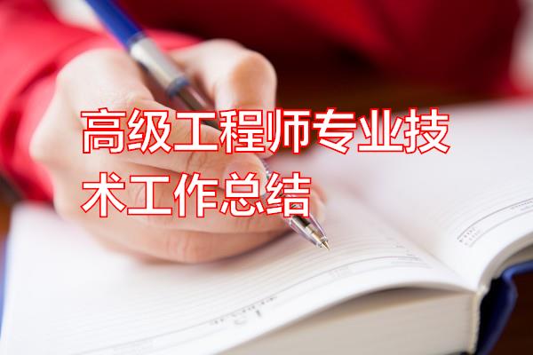 高级工程师专业技术工作总结专题范文