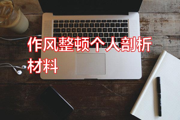作风整顿个人剖析材料专题范文