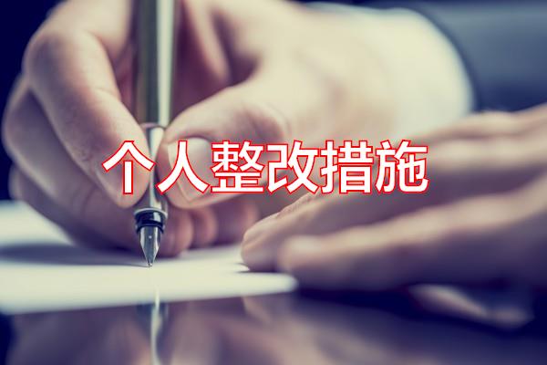 个人整改措施专题范文