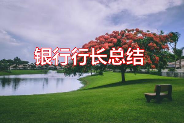 银行行长总结专题范文