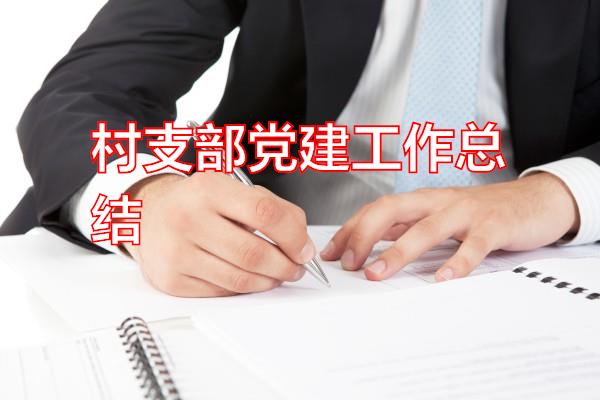 村支部党建工作总结专题范文