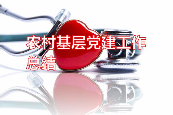 农村基层党建工作总结专题范文