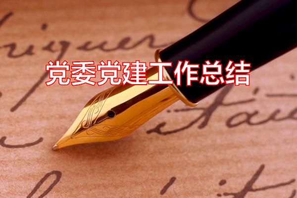 党委党建工作总结专题范文