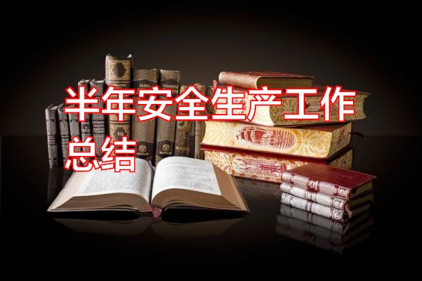 半年安全生产工作总结专题范文