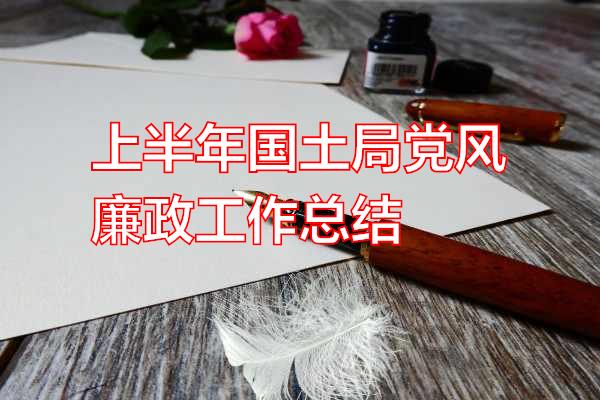 上半年国土局党风廉政工作总结专题范文