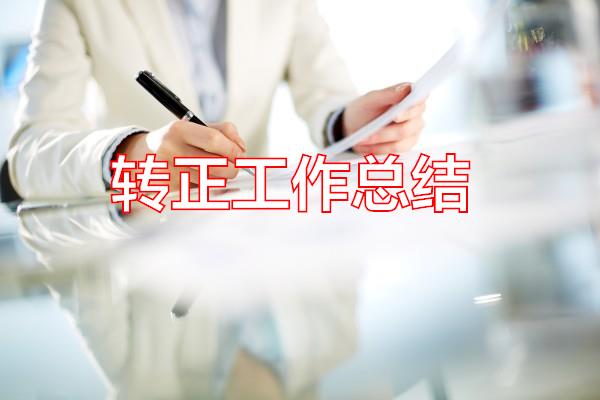 转正工作总结专题范文