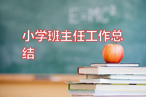 小学班主任工作总结专题范文