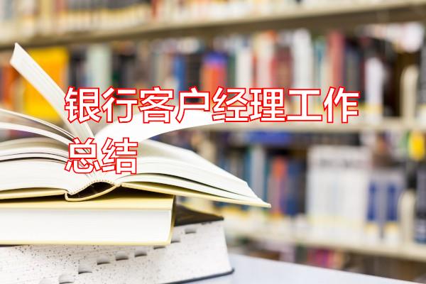 银行客户经理工作总结专题范文
