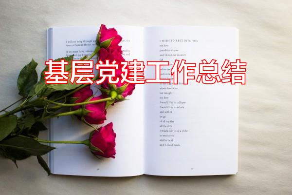 基层党建工作总结专题范文