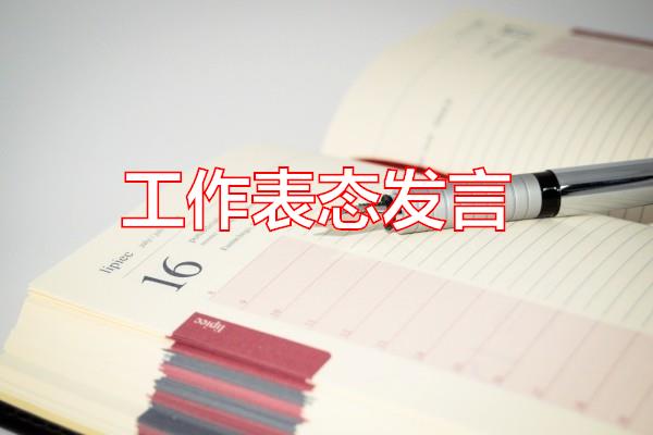 工作表态发言专题范文