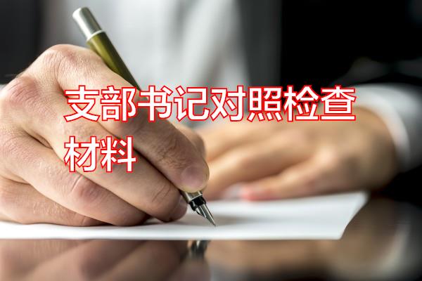 支部书记对照检查材料专题范文